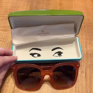 Kate Spade oversized sunglasses with case and rag